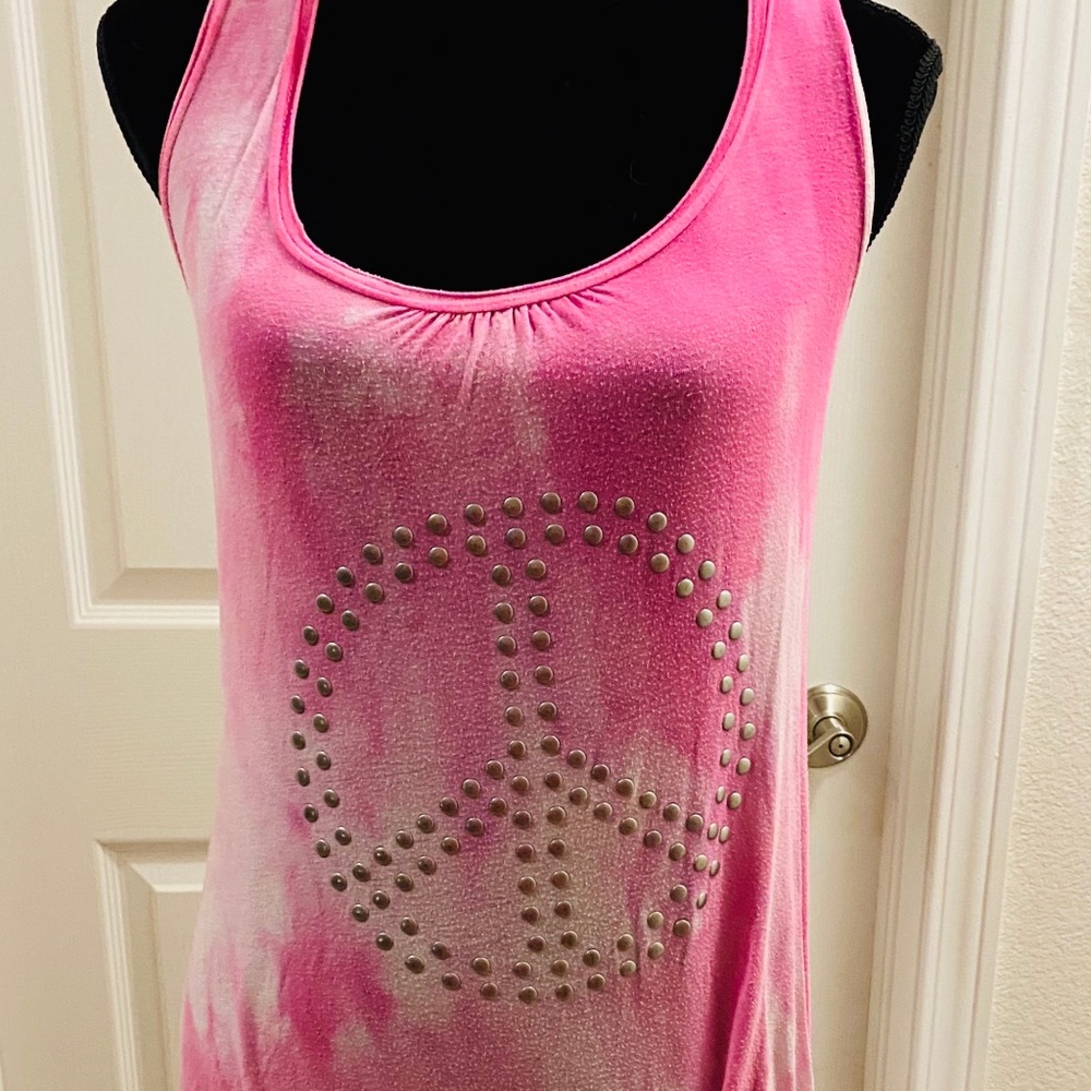 SOLD 5/$25! Pink tie-dye sleeveless mini dress/cover up